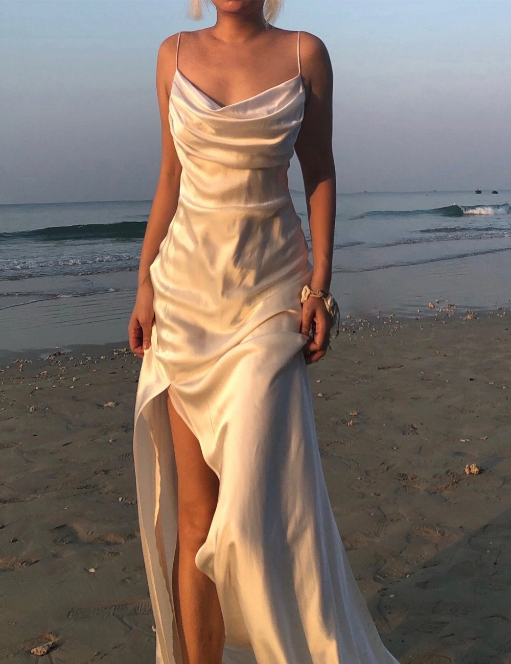 Rhiannon Pure White Silk Dress – STUDIO ALASHANGHAI SILK
