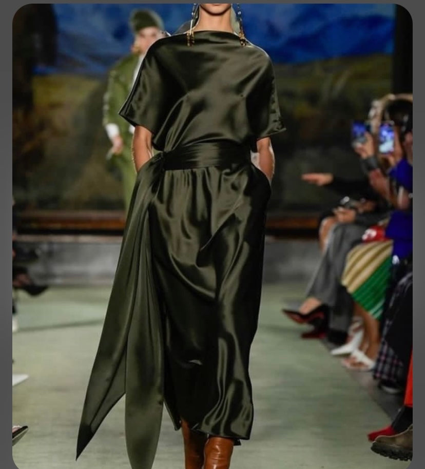 Custom revised green dress