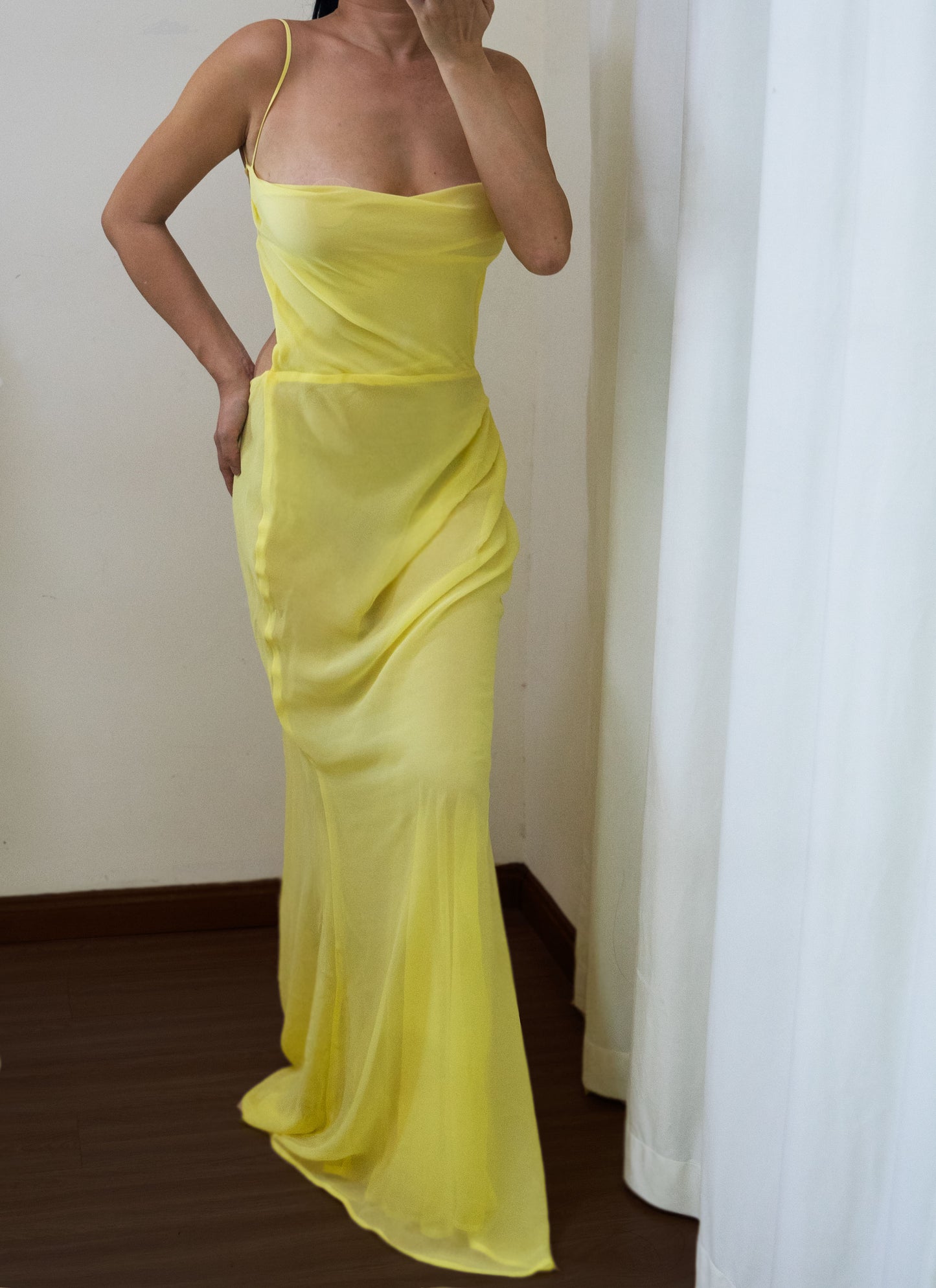 100% Silk Georgette Saara Gown