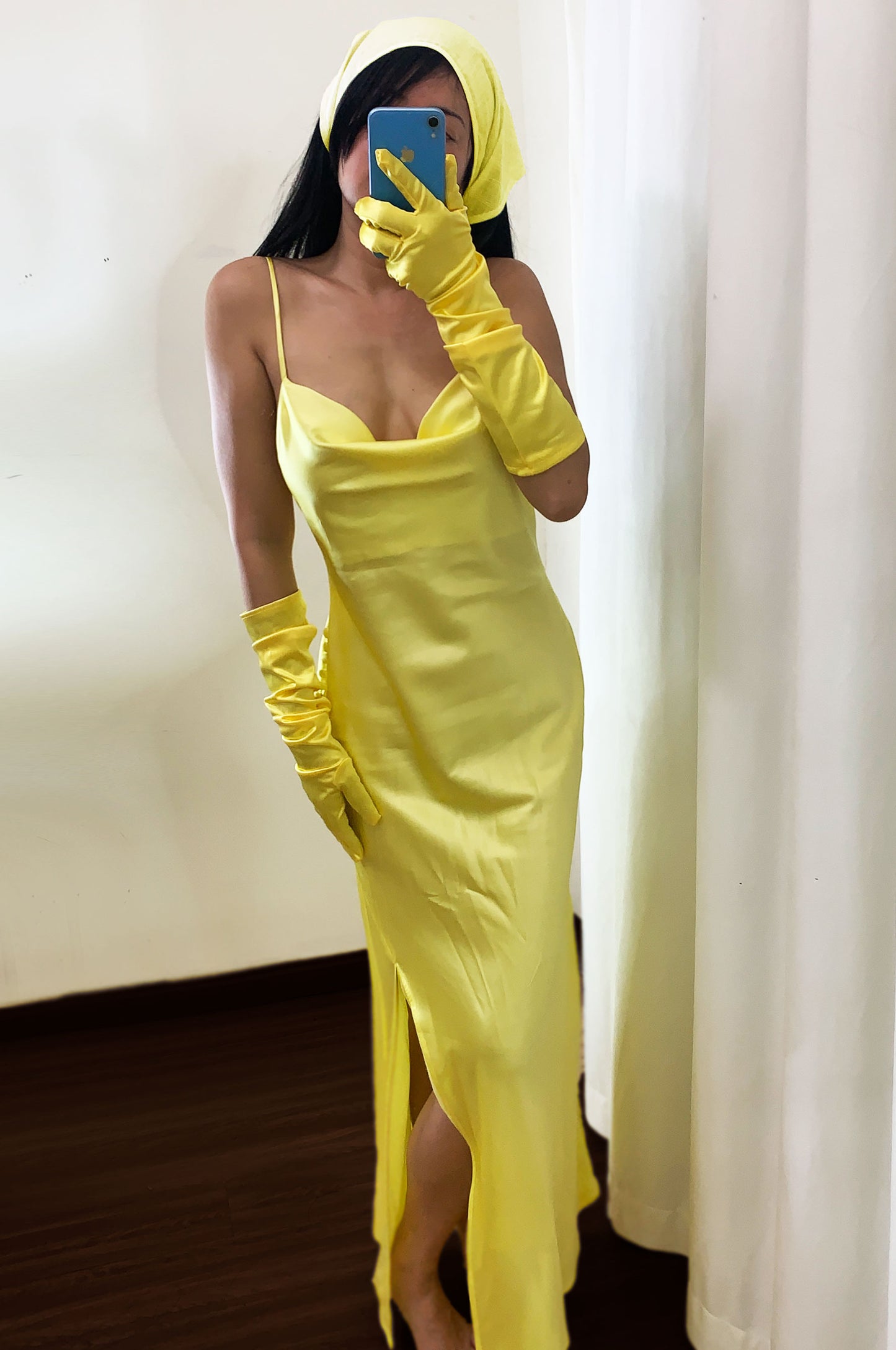 Crystal Lemon  Mulberry Silk Dress