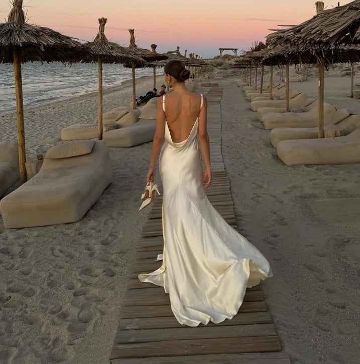 Vestido de seda a medida