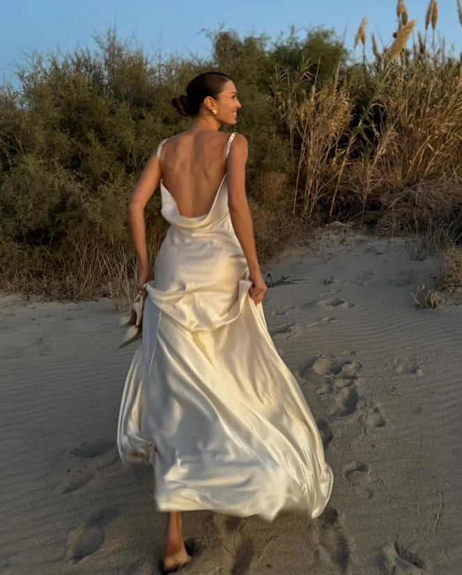 Vestido de seda a medida