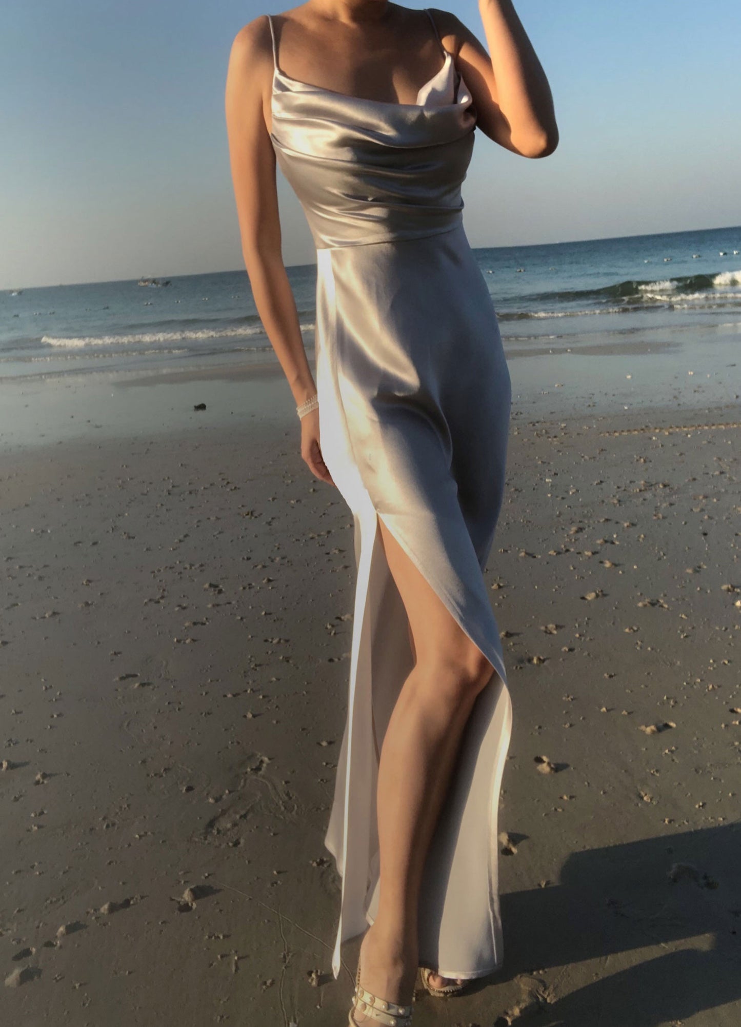 Rhiannon Pure White Silk Dress