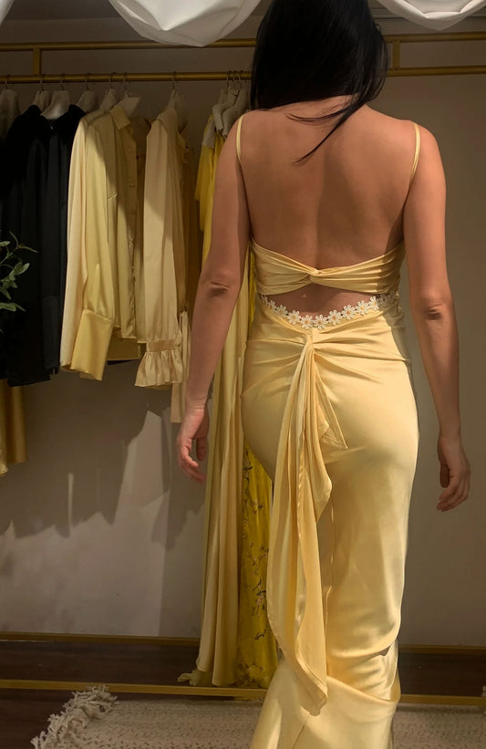 Vestido Cherie Bordado con Margaritas