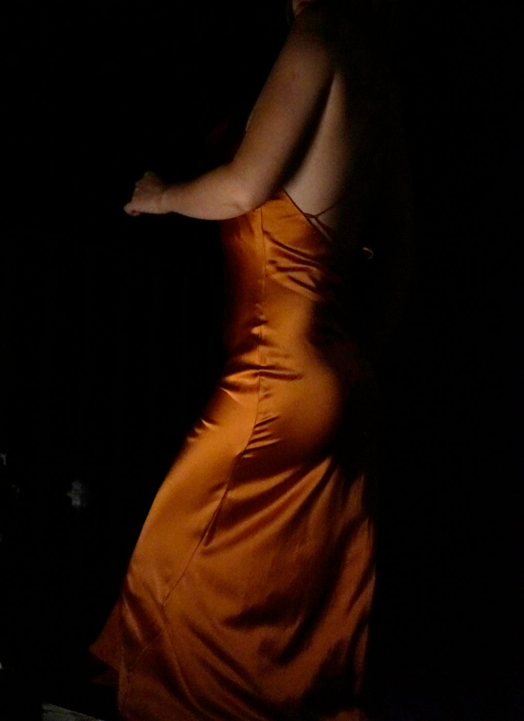 Vestido lencero de cristal azul oscuro