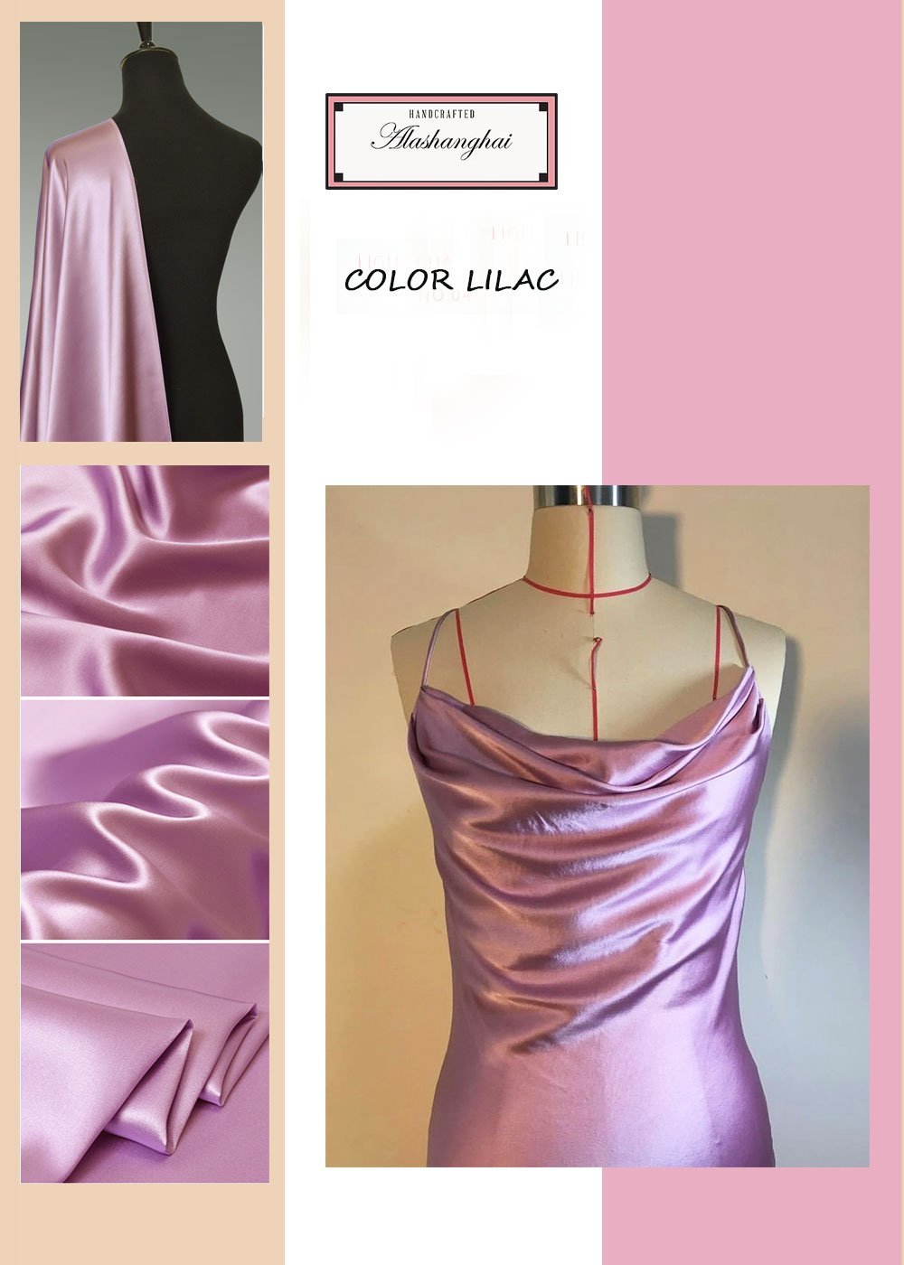100% Mulberry Silk Charlotte Dress Gown - Studio Alashanghai Silk