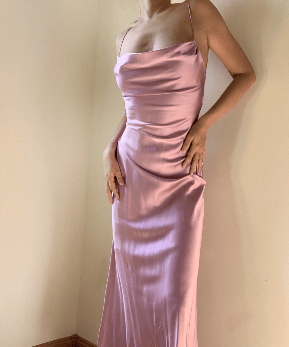 100% Mulberry Silk Charlotte Dress Gown - Studio Alashanghai Silk