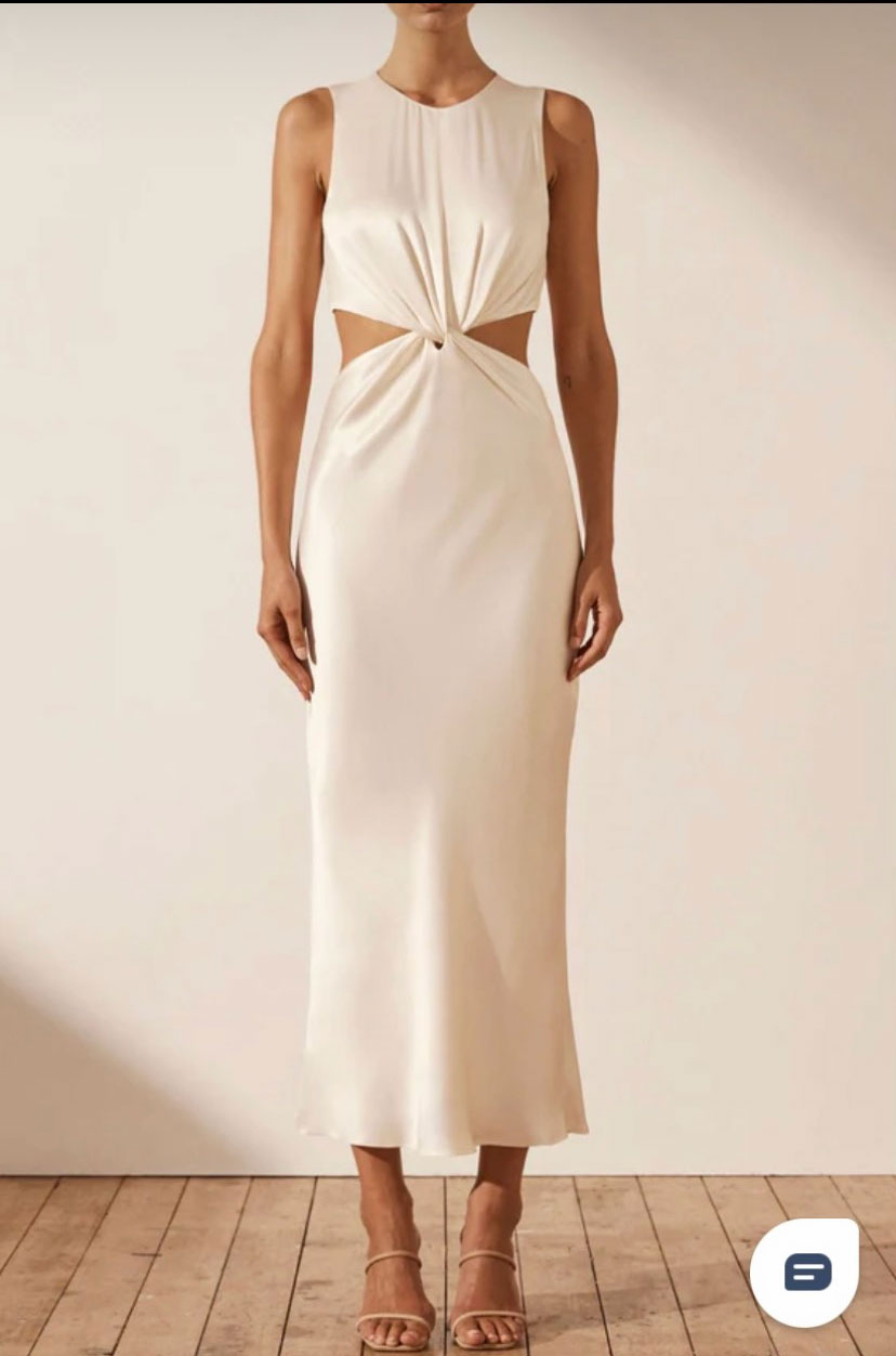 vestido torcido a medida